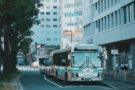日本-大阪-公交-街头-巴士 图片素材