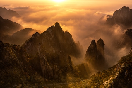 秋色-乡村-风景-旅行-黄山 图片素材