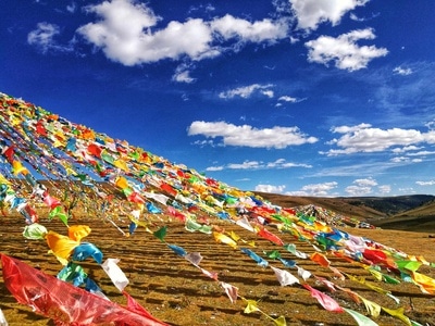 风光-后期-旅行-经幡-旗子 图片素材