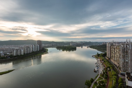 见证绵阳城市发展变迁-风光-城市-城市风光-江 图片素材