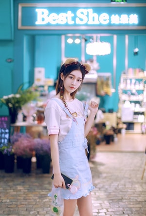 少女-清新-街拍-男友视角-可爱 图片素材