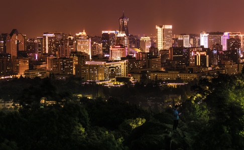 旅行-杭州-夜景-城市-建筑 图片素材