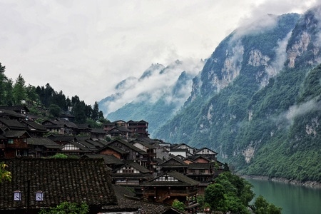 龚滩古镇-重庆-古镇情-构图-风景 图片素材