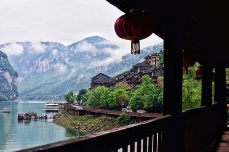 龚滩古镇-重庆-古镇情-构图-风景 图片素材