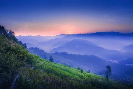 远山-云海-日出-自然-自然风光 图片素材