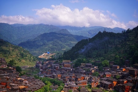 贵州-千户苗寨-风光-风景-山峰 图片素材