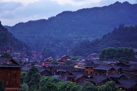 贵州-千户苗寨-风光-风景-山峰 图片素材