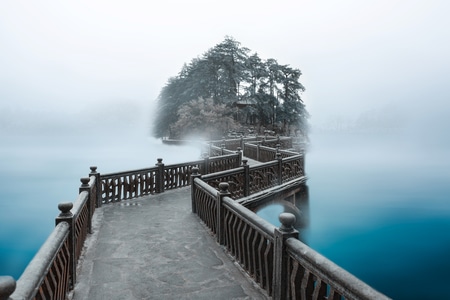 雪-雾-旅行-旅游-庐山 图片素材