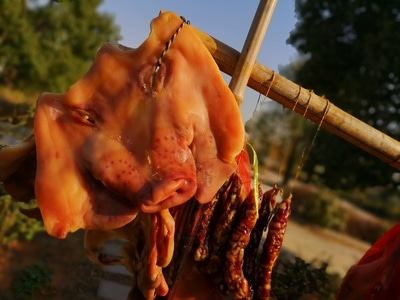 年味-手机摄影-食物-猪肉-腌制食物 图片素材