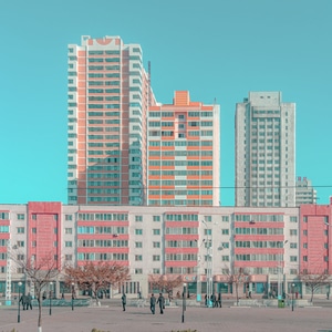 建筑-马卡龙色调-朝鲜-在路上-城市 图片素材