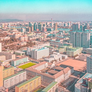 建筑-马卡龙色调-朝鲜-在路上-城市 图片素材