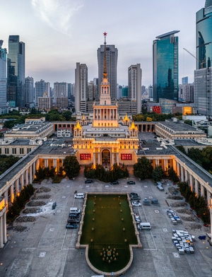 shanghai-上海-城市天际线-打卡-晴天 图片素材