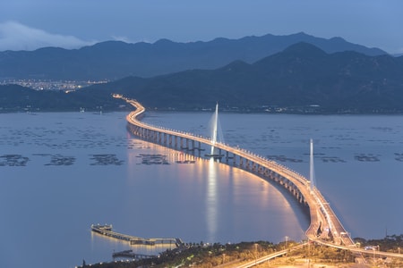 风光-深圳-建筑-深圳湾大桥-桥梁 图片素材