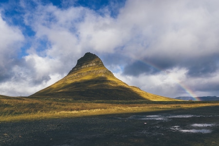草帽山-冰岛-彩虹-风光-自驾 图片素材