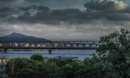 城市风光-生态宜居-江河湖海-桥-大桥 图片素材