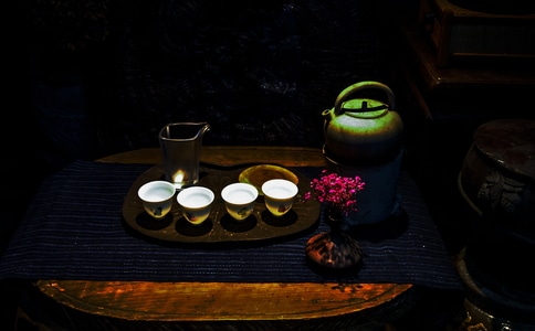 中国风-古镇-茶具-饮品-茶饮 图片素材