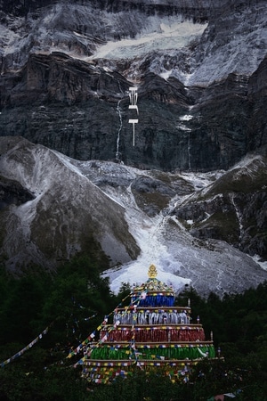 我和我的祖国手机摄影大赛-西藏风光-藏地密码-旅行-亚丁神山 图片素材