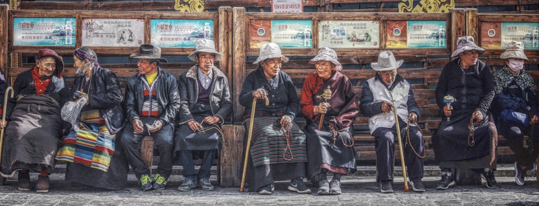 旅行-藏民-老人-拉萨-人文 图片素材
