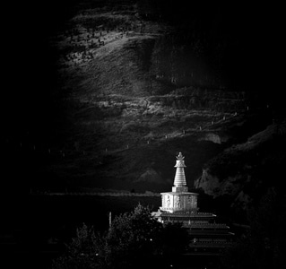 信仰-西藏-黑白-藏地人文-风景 图片素材