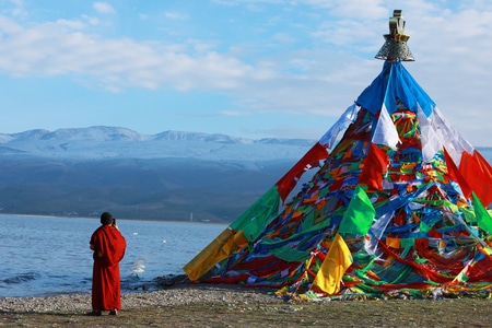 纪实-藏地人文-抓拍-风景-经幡 图片素材