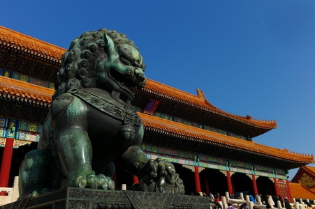 光影-质感-故宫-寺庙-狮子 图片素材