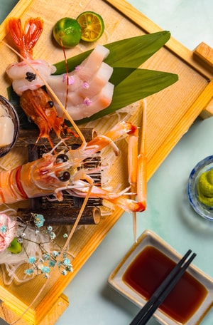 刺身拼盘-日料-美食-虾-鱼 图片素材