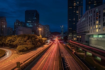 马路-公园-道路-车流-城市 图片素材