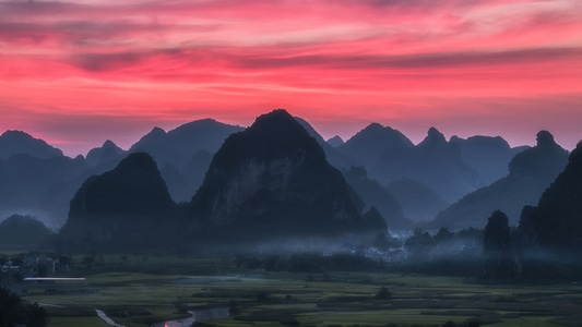 广西-南宁-夕阳-阳光-日落 图片素材