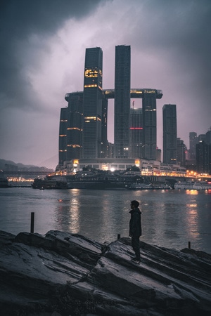 我要上封面-建筑-城市-夜景-重庆 图片素材