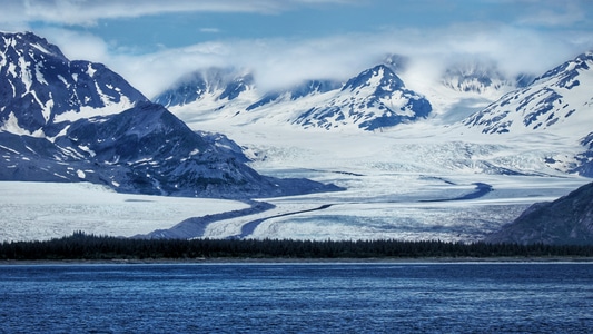 阿拉斯加-雪山-大海-冰川-自由行 图片素材