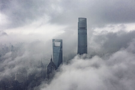 楼-云-三件套-金茂大厦-上海中心 图片素材