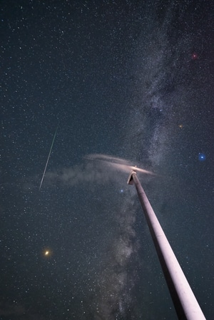 星空战士-括苍山-星空-英仙座流星雨-银河 图片素材