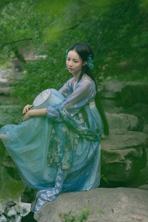 人像-汉服-石榴湾-美女-女性 图片素材