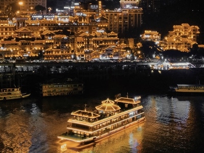 重庆-洪崖洞-建筑-夜景-摄影 图片素材