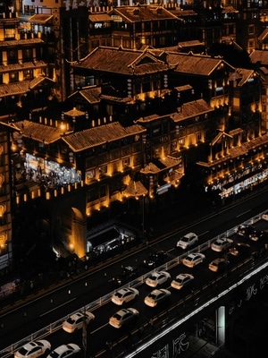 重庆-洪崖洞-建筑-夜景-摄影 图片素材