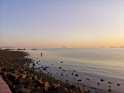旅行-烟台-日出-大海-海上日出 图片素材
