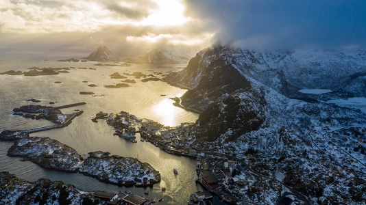 挪威-旅行-风光-航拍-木鱼摄影 图片素材