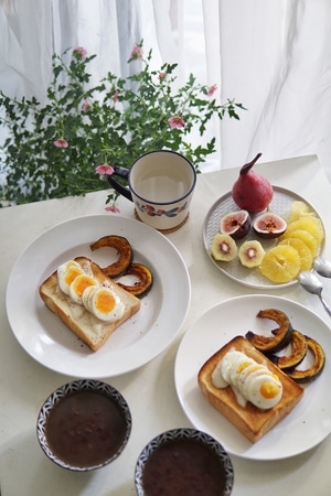 美食-面包-自制-早餐-小清新 图片素材