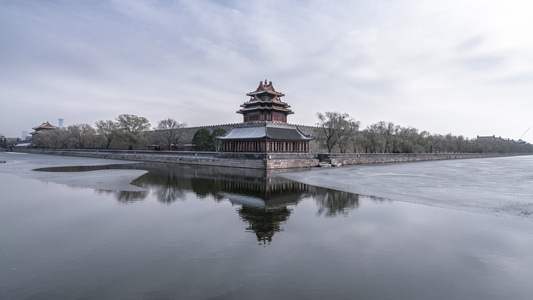故宫-雪-黄叶-随拍-建筑 图片素材