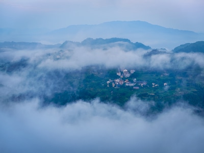 括苍山-浙江-临海-云海-括苍山 图片素材