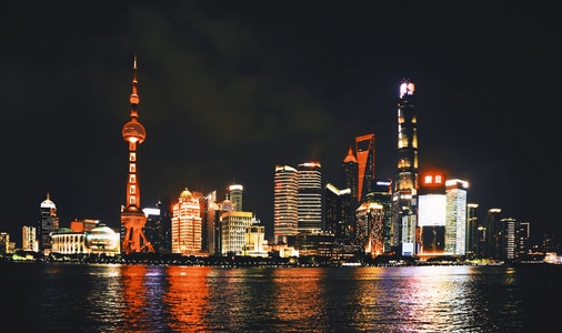光影-夜景-上海-外滩-夜景 图片素材