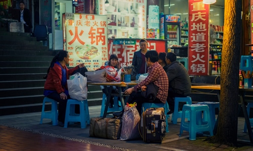 路边摊-尘世烟火-城市色彩-重庆-胶片 图片素材