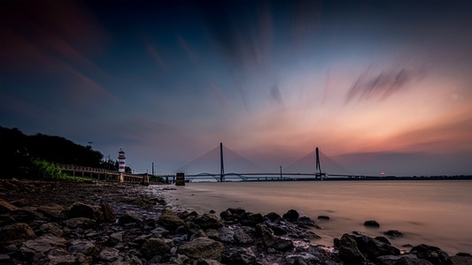 环境-城市风景-日出-日落-天空 图片素材