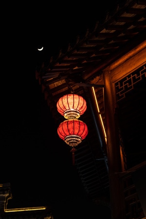 南京市-城市-古街巷-城南-灯笼 图片素材