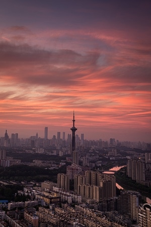 70周年摄影大赛-70周年城市-风景-天空-日落 图片素材