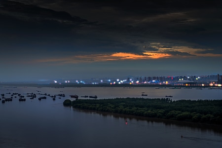 南京-城市-江边-城市-夜景 图片素材