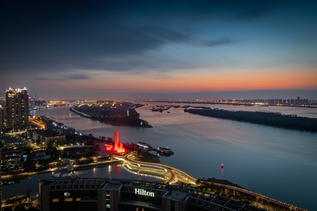 江边-自然-环境-夜景-江边 图片素材