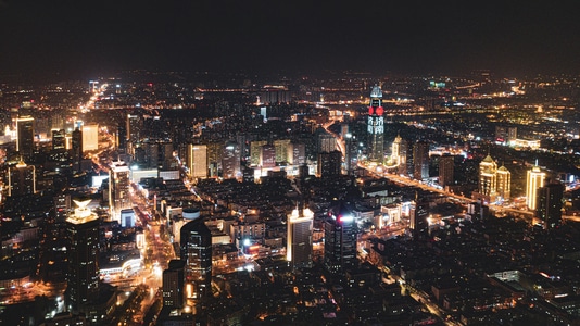 夜色-济南市-城市-城市风光-建筑 图片素材