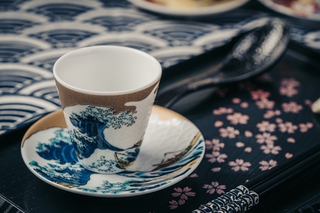 宅家-杯子-杯子-九谷烧-水杯 图片素材