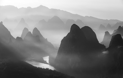 风光-雾-漓江-桂林-自然 图片素材